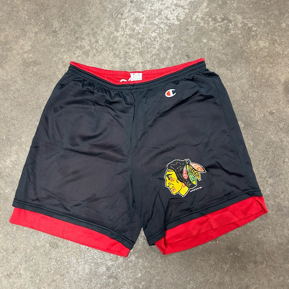Chicago Blackhawks Vintage Champion Mesh Shorts